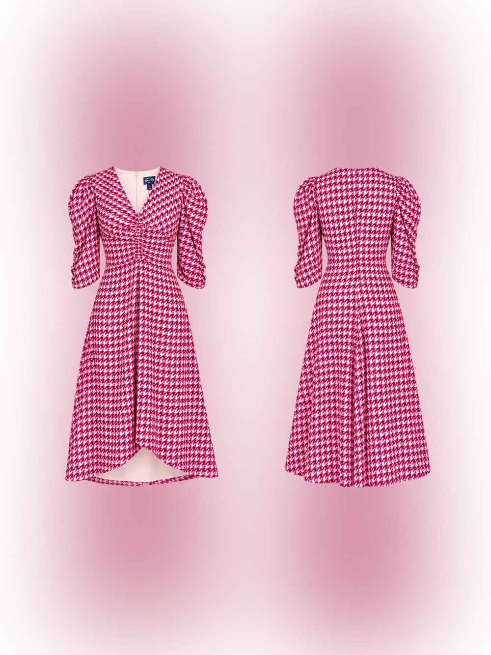 Scoop Women’s Medium Houndstooth Midi Dress – Size 8/10